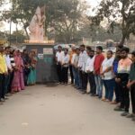 पुलवामा के बलिदानियों को भाजयुमो ने दी भावभीनी श्रद्धांजलि, भारत माता चौक में गूंजे देशभक्ति के नारे