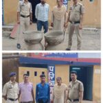 कोसीर पुलिस की अवैध शराब पर कार्रवाई